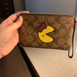 NWT Coach Ms. Pac-man wristlet.